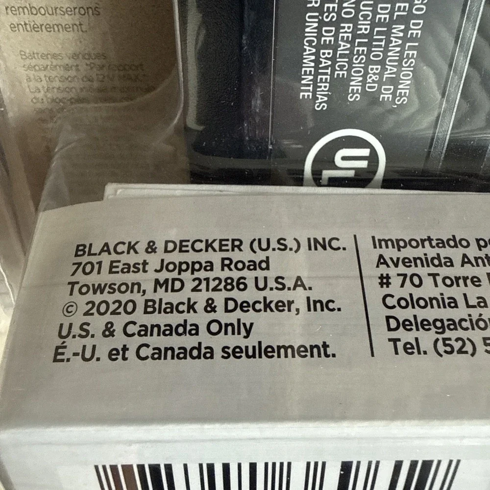 Black + Decker 12V & 20V Max 2 Amp Fast Charger Sealed New‎